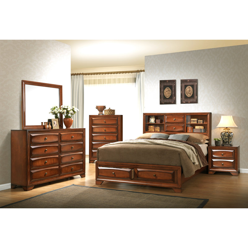 Roundhill Furniture Asger Queen Platform Configurable Bedroom Set Wayfair